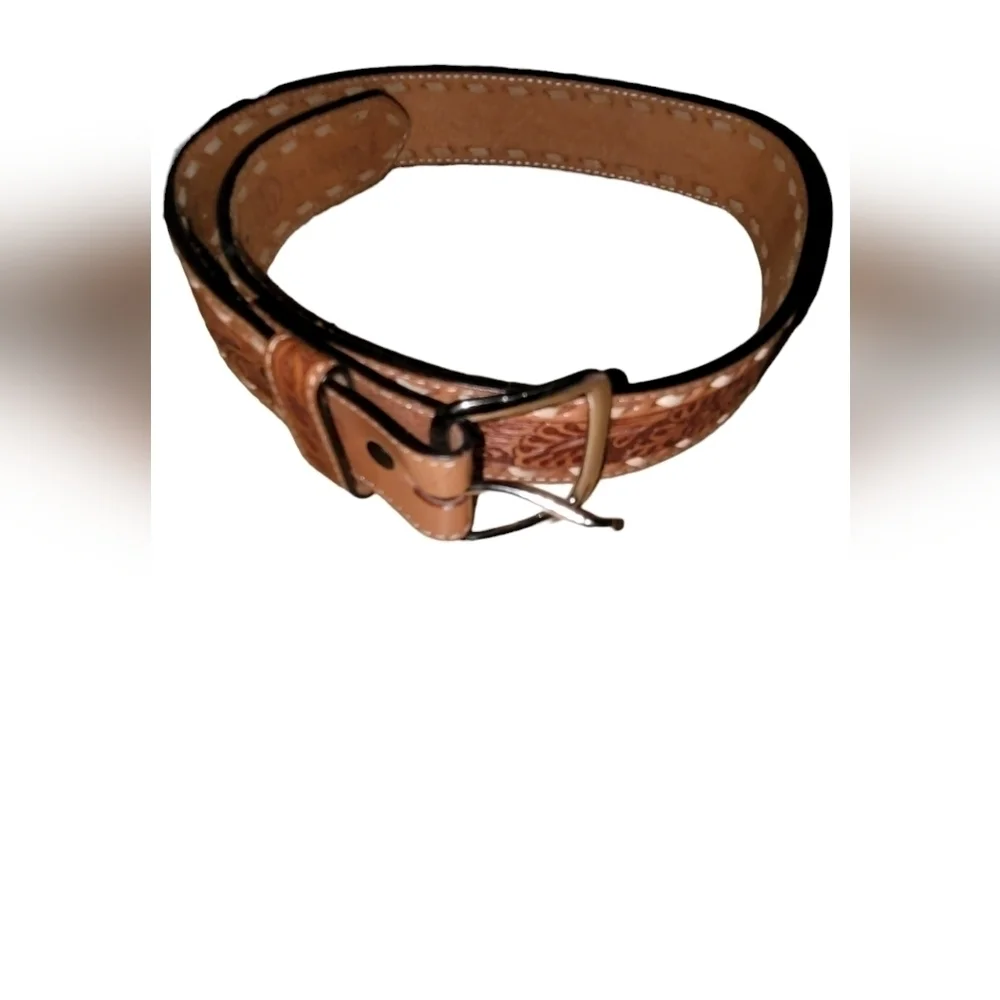 Kids 100% Genuine Leather Hand Tooled Belt